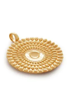 Women Monica Vinader Juno Gold Vermeil Disc Pendant
