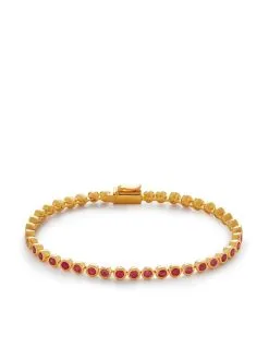 Women Monica Vinader Essential Pink-quartz Tennis Bracelet