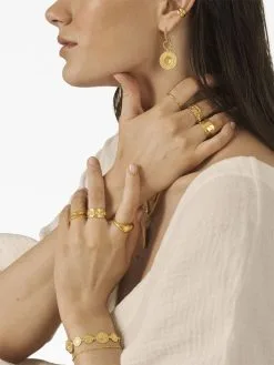 Women Monica Vinader Juno Flat-band Ring -Earrings Outlet Shop 20158020 45355585 1000