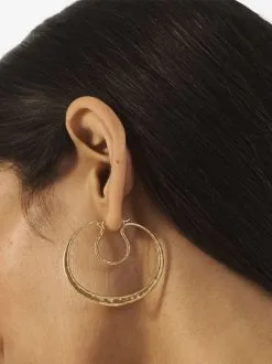 Women Monica Vinader Flow Large Hoop Earrings -Earrings Outlet Shop 20172967 50032329 1000